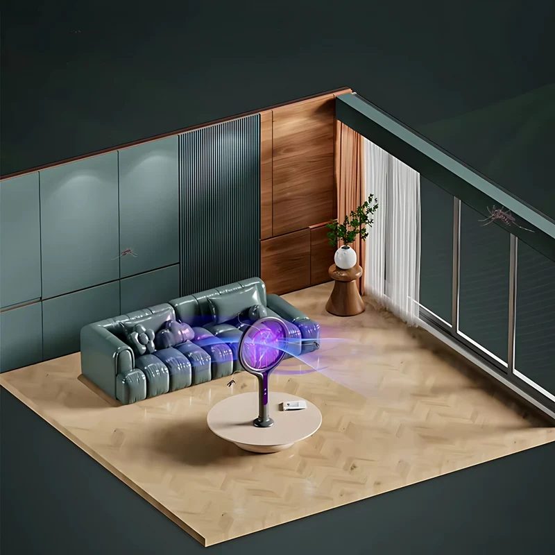 BugZapper - Raquette Anti-Insectes Électrique - 2-en-1 Lampe UV