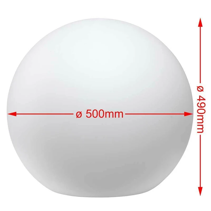Lampada Sfera da Giardino 50cm Luce Illuminazione Esterno Attacco E27 Bianco