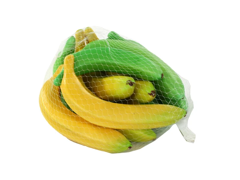 Banana artificiale 20x3cm in rete da 12 banane assortite
