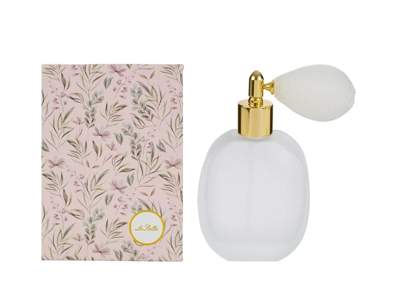 Portaprofumo spray in vetro satinato 50ml 11,5cm bianco