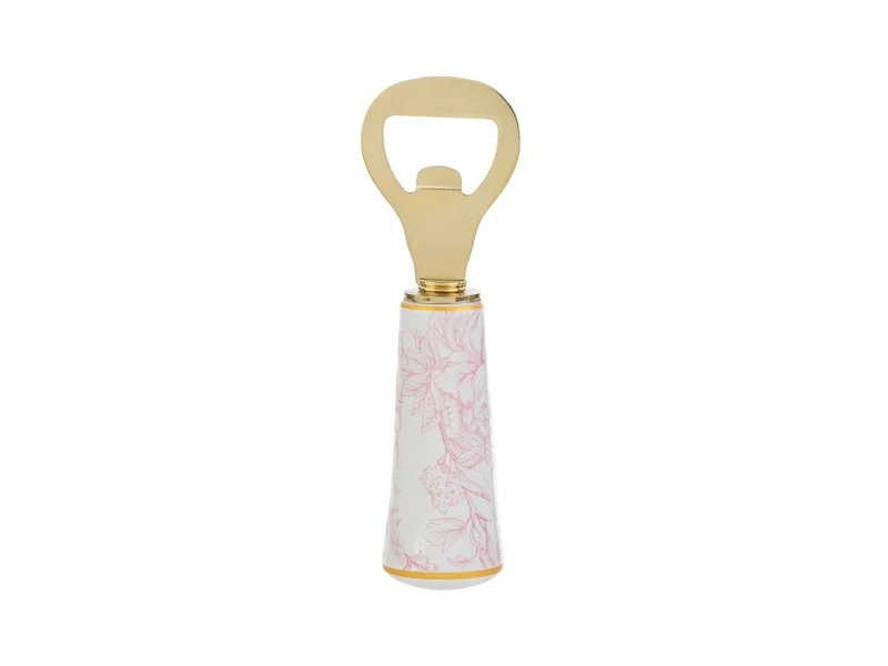 Apribottiglie 12cm con manico a fantasia rosa