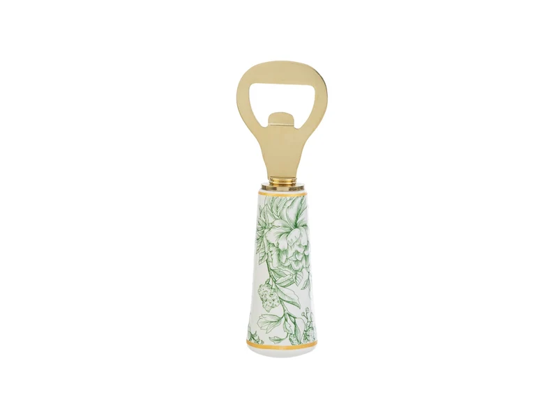 Apribottiglie 12cm con manico a fantasia verde