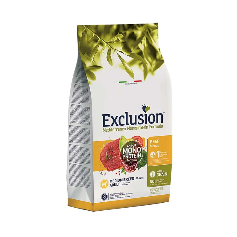 Alimento secco per cani Adult medium Mediterraneo Manzo Exclusion