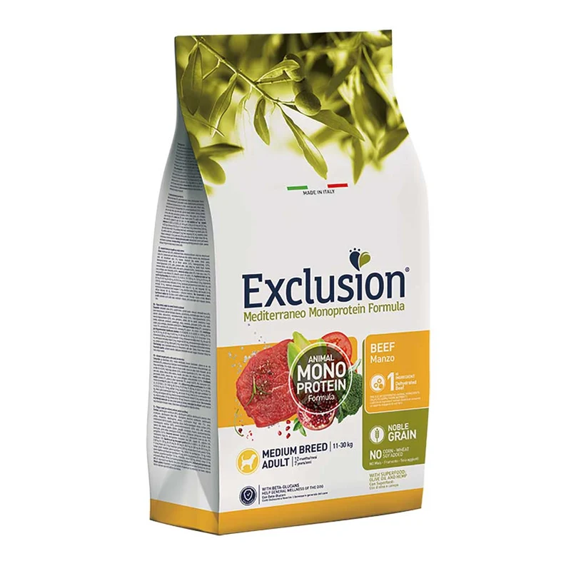 Alimento secco per cani Adult medium Mediterraneo Manzo Exclusion