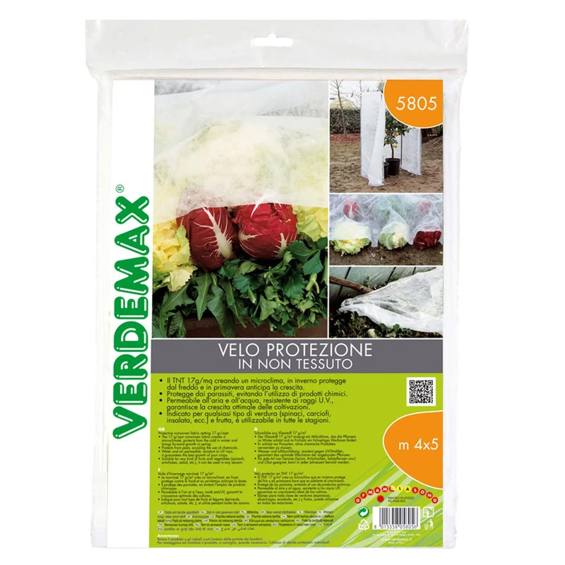 Telo di protezione TNT bianco 4x5m Verdemax V005805