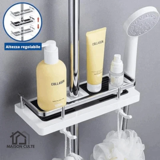Étagère de Douche Sans Trous - Installation Facile