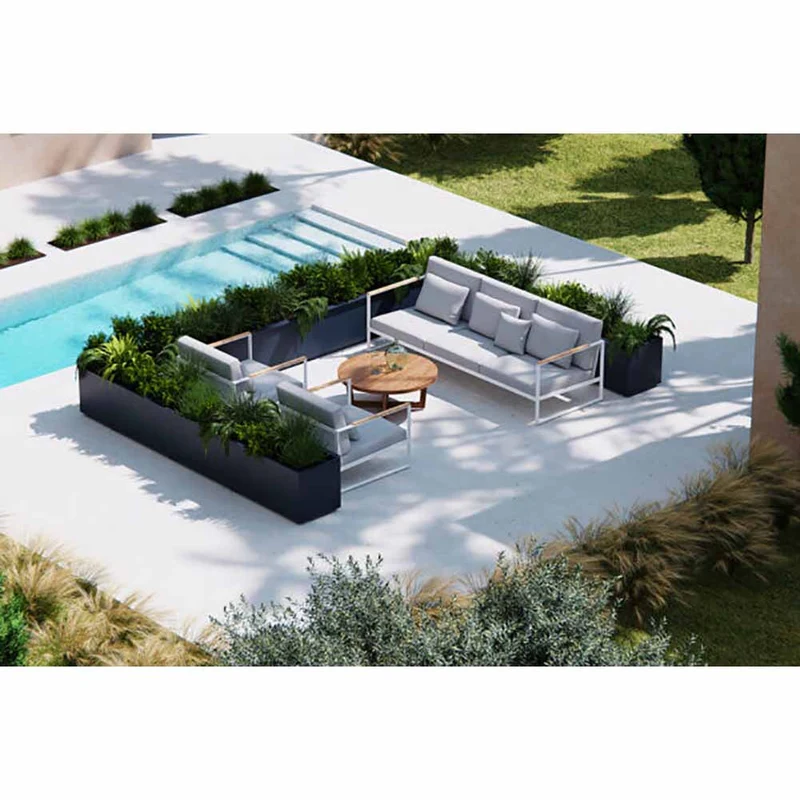 Fioriera Herstera Metal Planter 50 Antracite 100x50x50cm 08971403