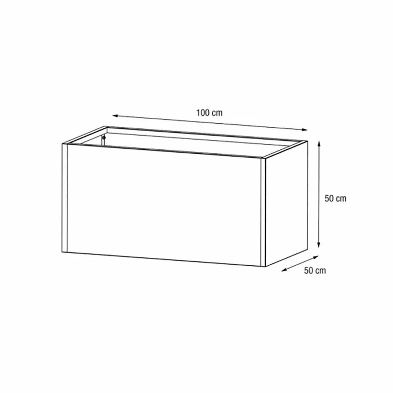 Fioriera Herstera Metal Planter 50 Antracite 100x50x50cm 08971403