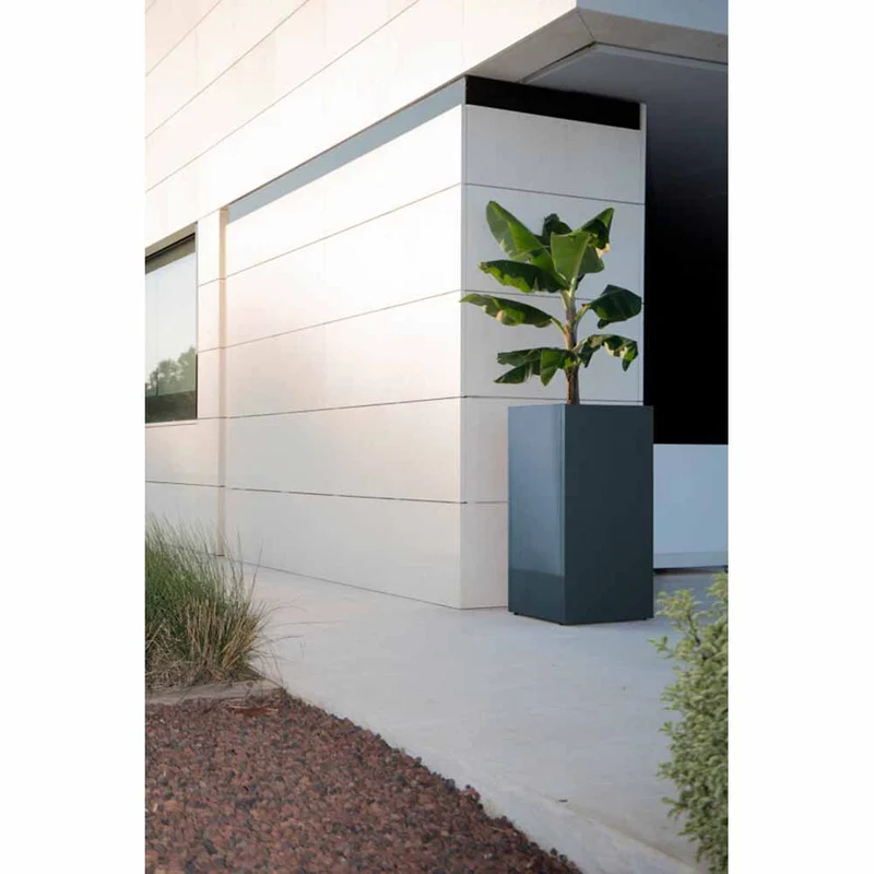 Vaso Herstera Metal planter Column Antracite 50x50x100cm 08977801