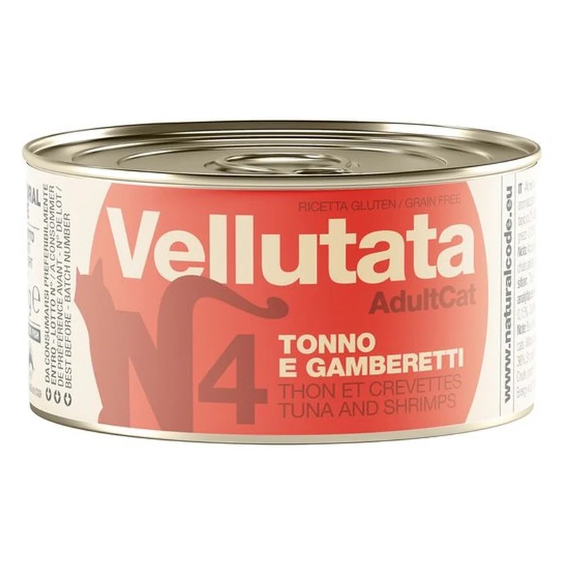 Vellutata Natural Code V4 Tonno e Gamberetti Alimento Umido per Gatti Adulti 85g