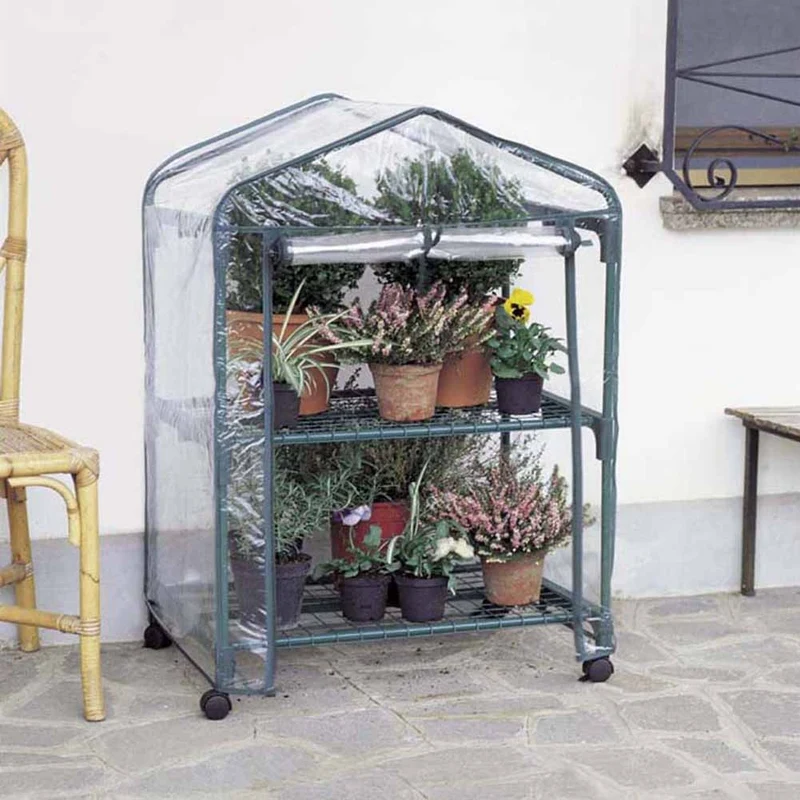 Serra a 2 ripiani Azalea con ruote 70x50xh98cm Verdemax V002488