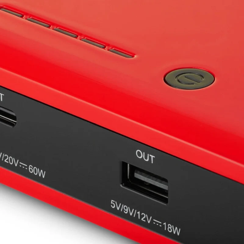 Avviatore di emergenza per auto power bank drive 9000 mAh con torcia e attacchi USB