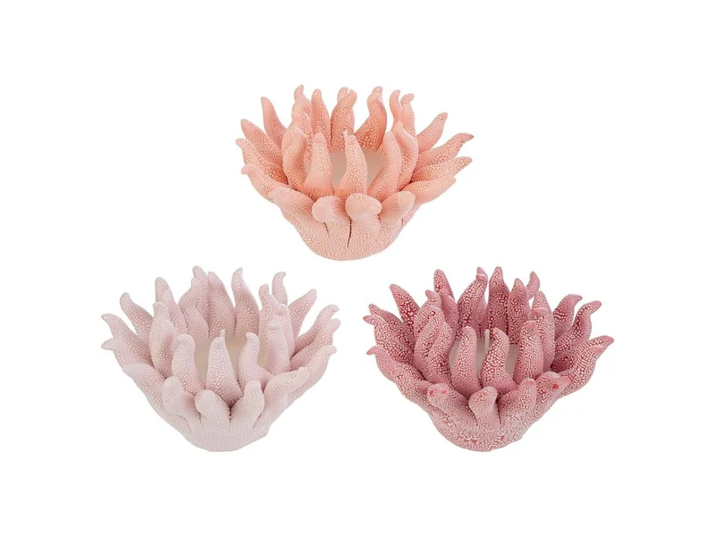 Corallo portacandela 12x7cm con astuccio in 3 colori assortiti