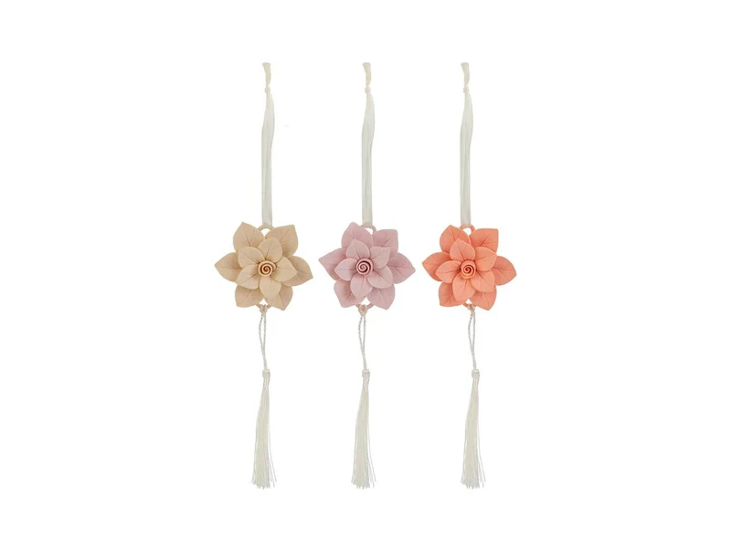 Appendino fiore con calamita 6x6cm in 3 colori assortiti