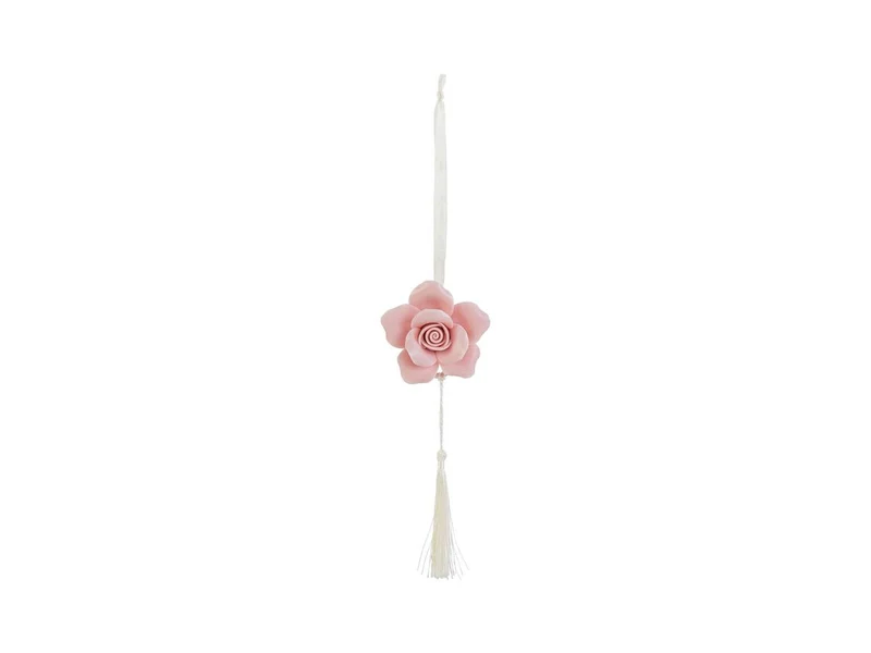 Appendino rosa con calamita 7x7cm rossa