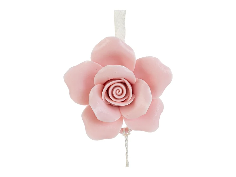 Appendino rosa con calamita 7x7cm rossa