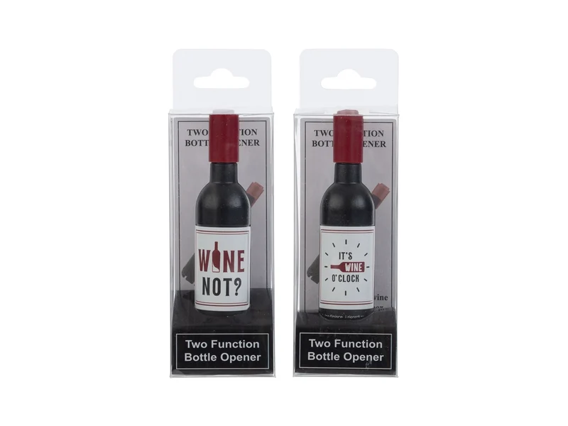 Wine time apribottiglie con calamita 11,5cm in 2 assortimenti