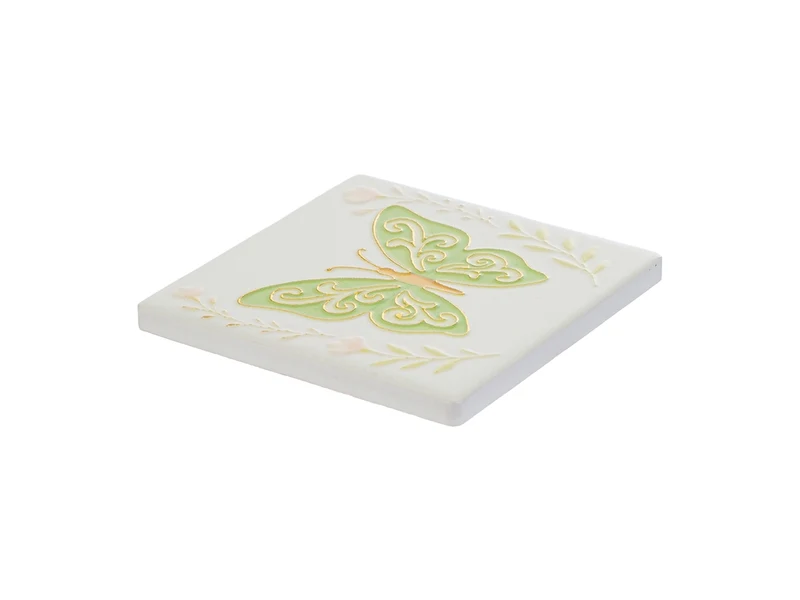 Calamita con decoro farfalla 7,5x7,5cm in 3 assortimenti