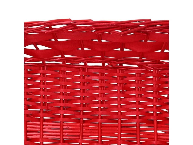 Cesta vimini Miracle rosso rettangolare cm44/48x37h12