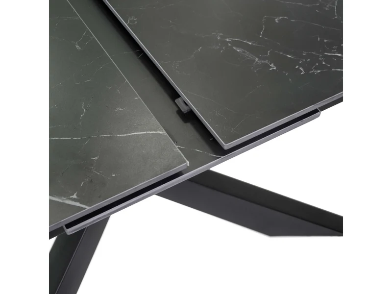 Tavolo Pepper allungabile antracite top pietra sinterizzata 160/200x90xh.76cm