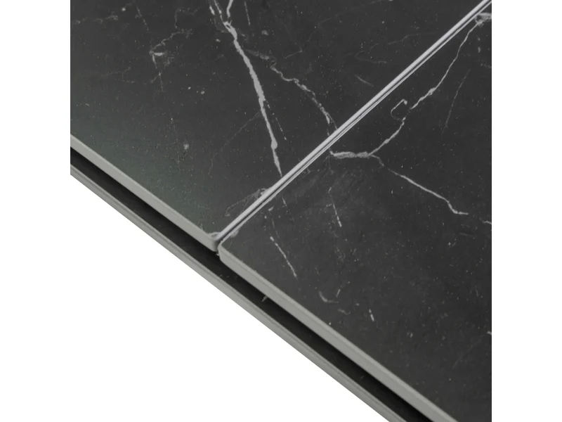 Tavolo Pepper allungabile antracite top pietra sinterizzata 160/200x90xh.76cm