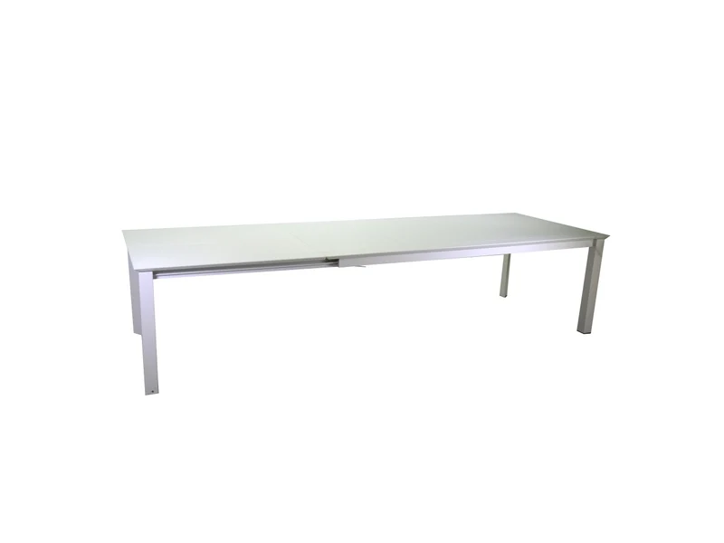 Tavolo alluminio El Paso allungabile bianco rettangolare 220/330x110xh.76cm