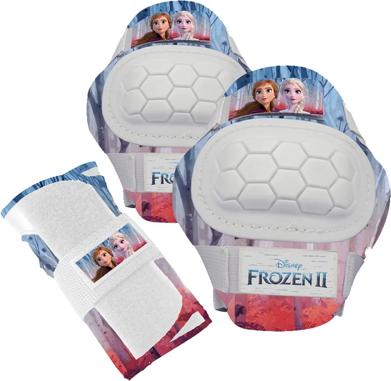 TATAWAY Kit con gomitiere ginocchiere e polsiere Disney Frozen 3-6 anni TagliaxS