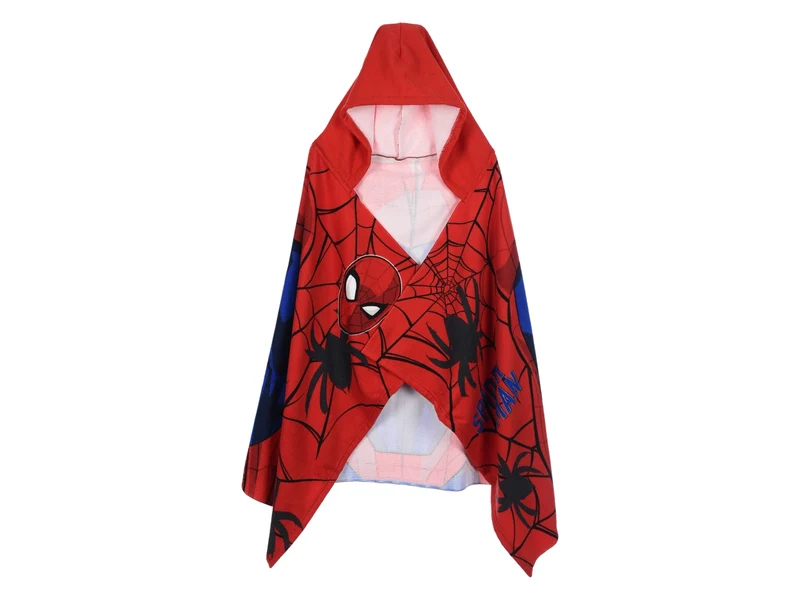 Spiderman telo mare con cappuccio rosso