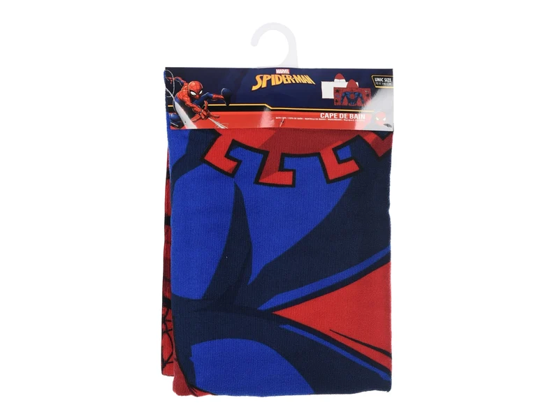 Spiderman telo mare con cappuccio rosso
