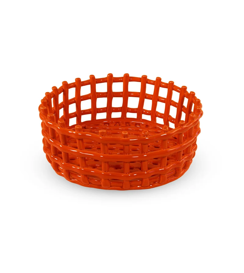 Cestino Centrotavola in Stoneware Arancione WD LIFESTYLE