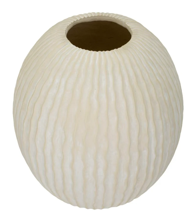 Vaso Icicle Ø36,5x38 cm in Mgo Crema
