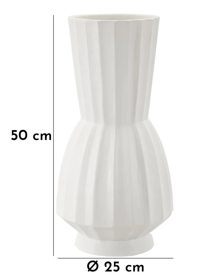 Vaso Glint Ø25x50 cm in Mgo Bianco