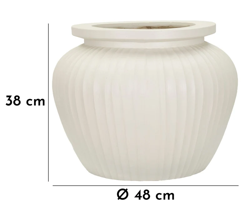 Vaso Chil Ø48x38 cm in Mgo Crema