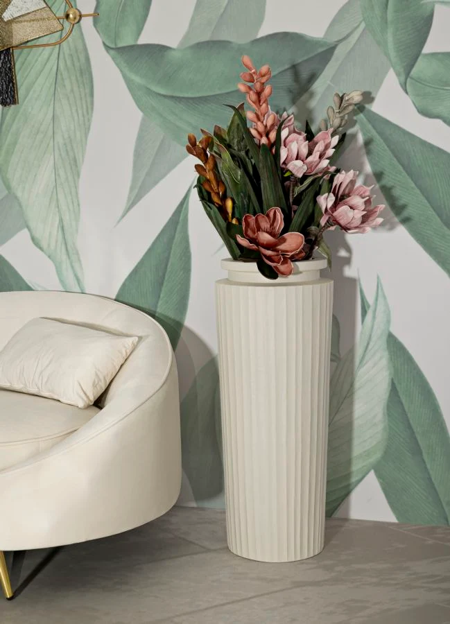 Vaso High Ø32x80 cm in Mgo Crema