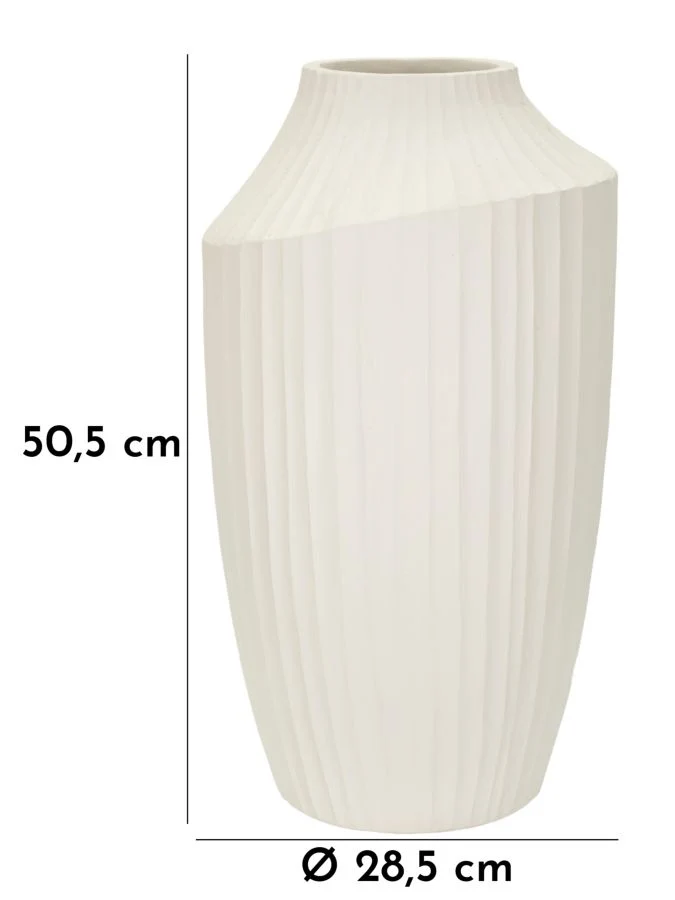 Vaso Ice Ø28,5x50,5 cm in Mgo Crema