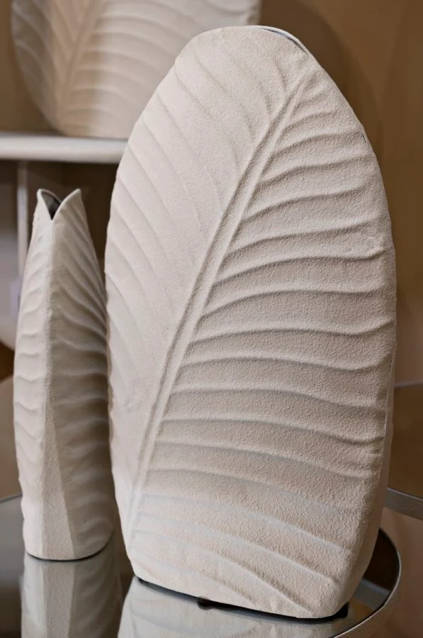 Vaso Dune Tall 26x11x41 cm in Ferro Crema