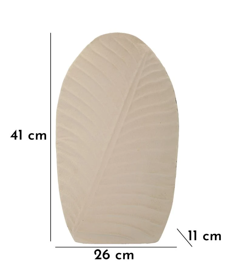 Vaso Dune Tall 26x11x41 cm in Ferro Crema