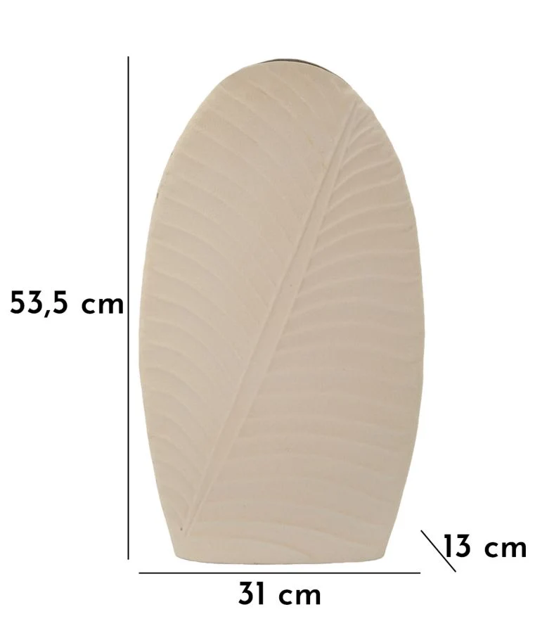 Vaso Dune Tall 31x13x53,5 cm in Ferro Crema