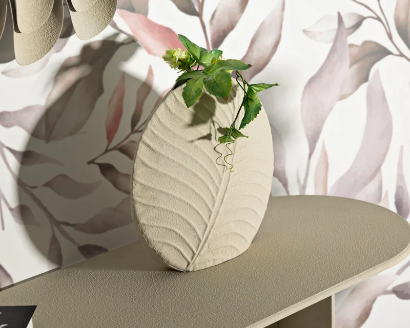 Vaso Dune Round 32,5x13x32,5 cm in Ferro Crema