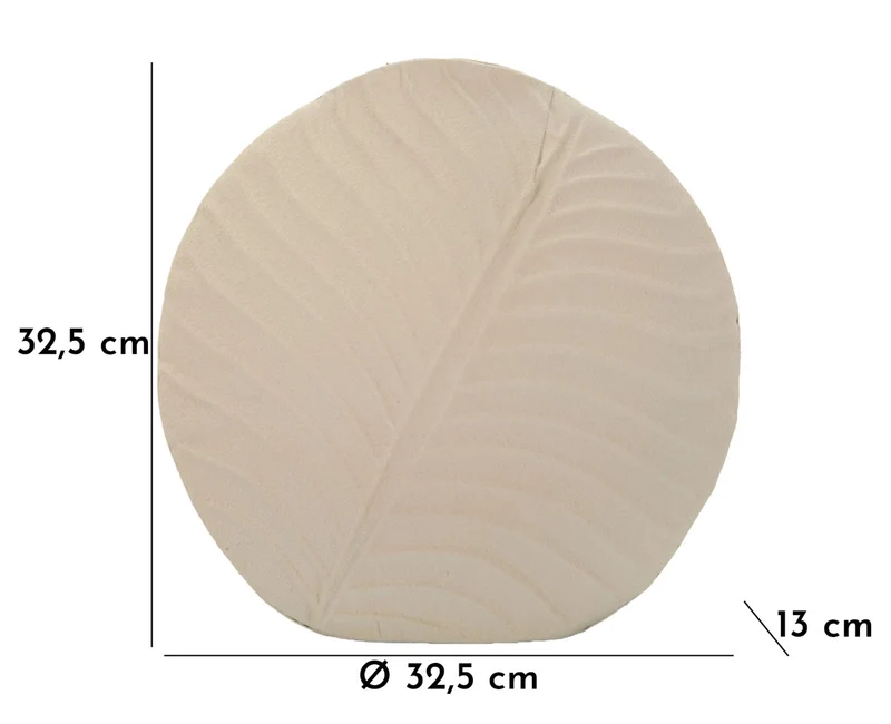 Vaso Dune Round 32,5x13x32,5 cm in Ferro Crema