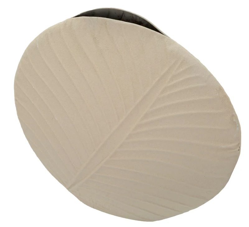 Vaso Dune Round 41,5x14x41,5 cm in Ferro Crema