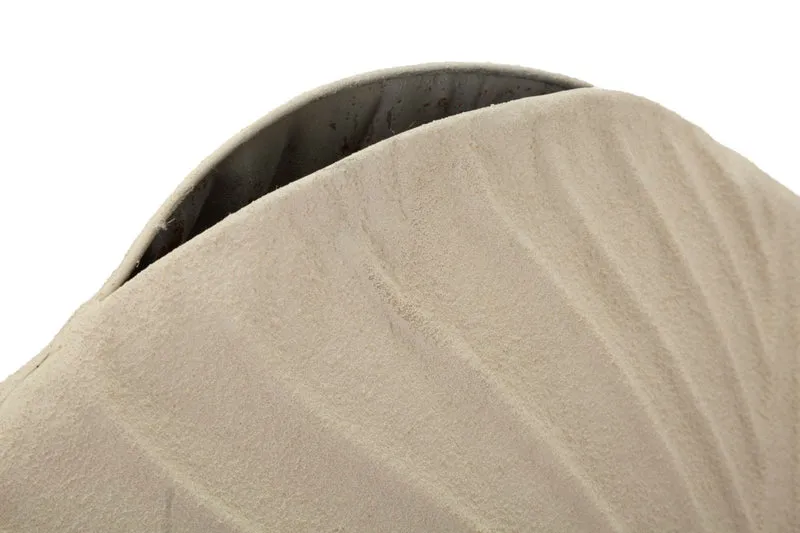 Vaso Dune Round 41,5x14x41,5 cm in Ferro Crema