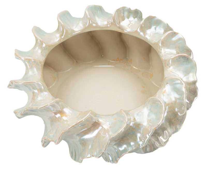 Cachepot Perly Ø43x16 cm in Ceramica Perla