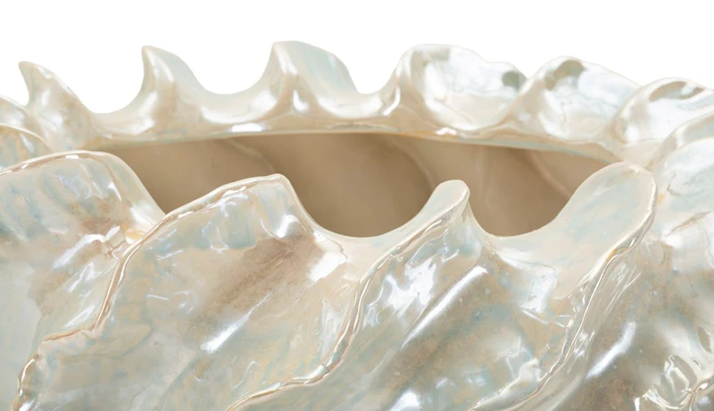 Cachepot Perly Ø43x16 cm in Ceramica Perla