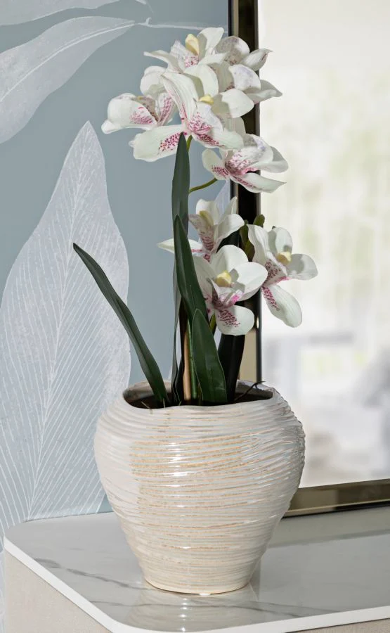 Vaso Perly Round Ø22x20 cm in Ceramica Perla