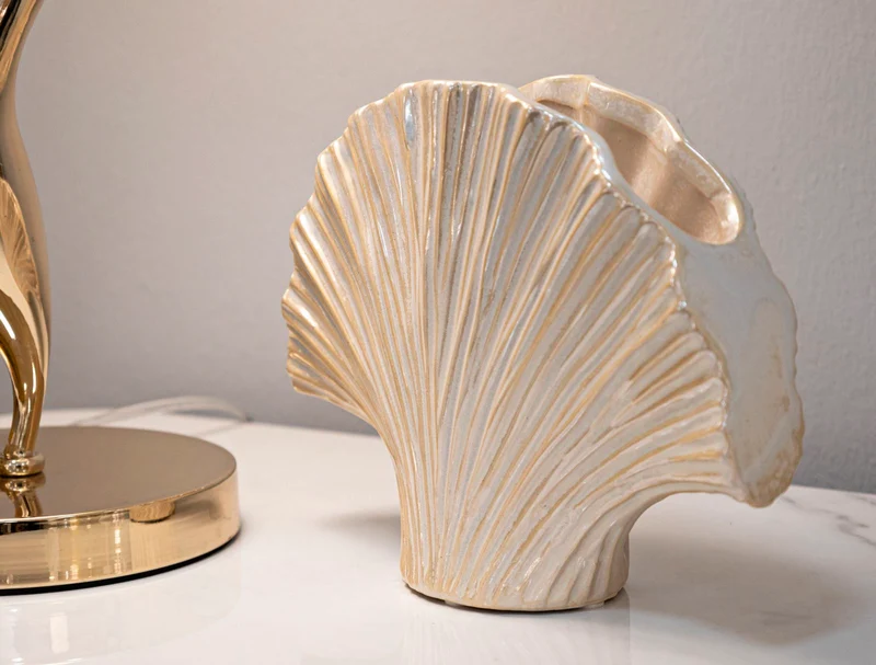Vaso Perly 27x8x19 cm in Ceramica Perla