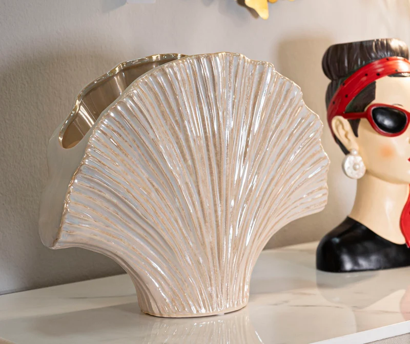 Vaso Perly 35,5x11,5x27 cm in Ceramica Perla