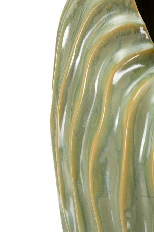 Vaso Venice 22x10x39 cm in Ceramica Verde