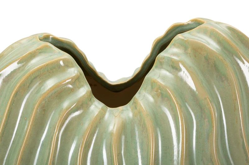 Vaso Venice 27x14x46,5 cm in Ceramica Verde