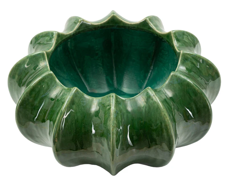 Cachepot Cactus Ø31x16 cm in Ceramica Verde
